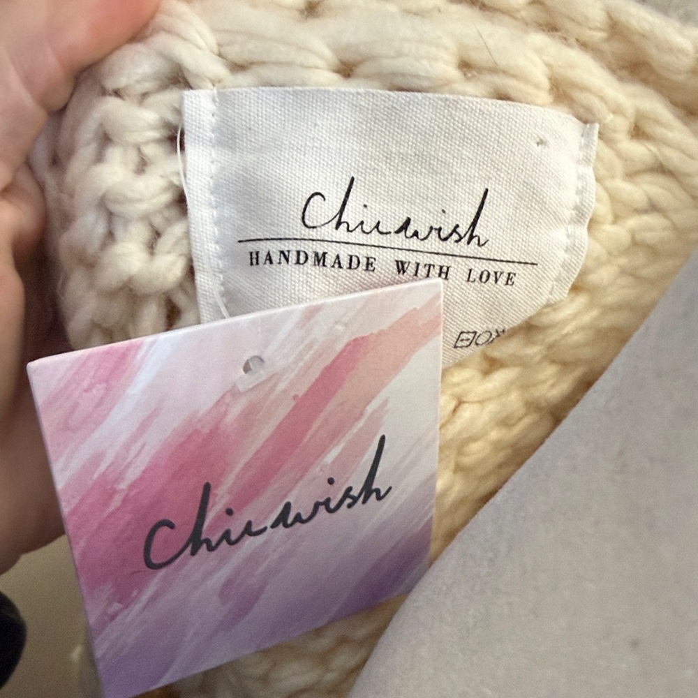 Chicwish Cream Textured Cardigan - Picture 2 of 4